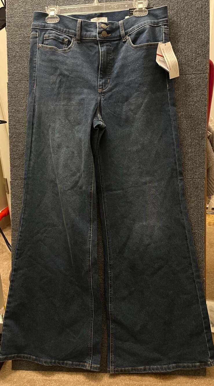 Sofia Jeans by Sofia Vergara Margot Wide Leg Size 10 Super High Rise Jeans